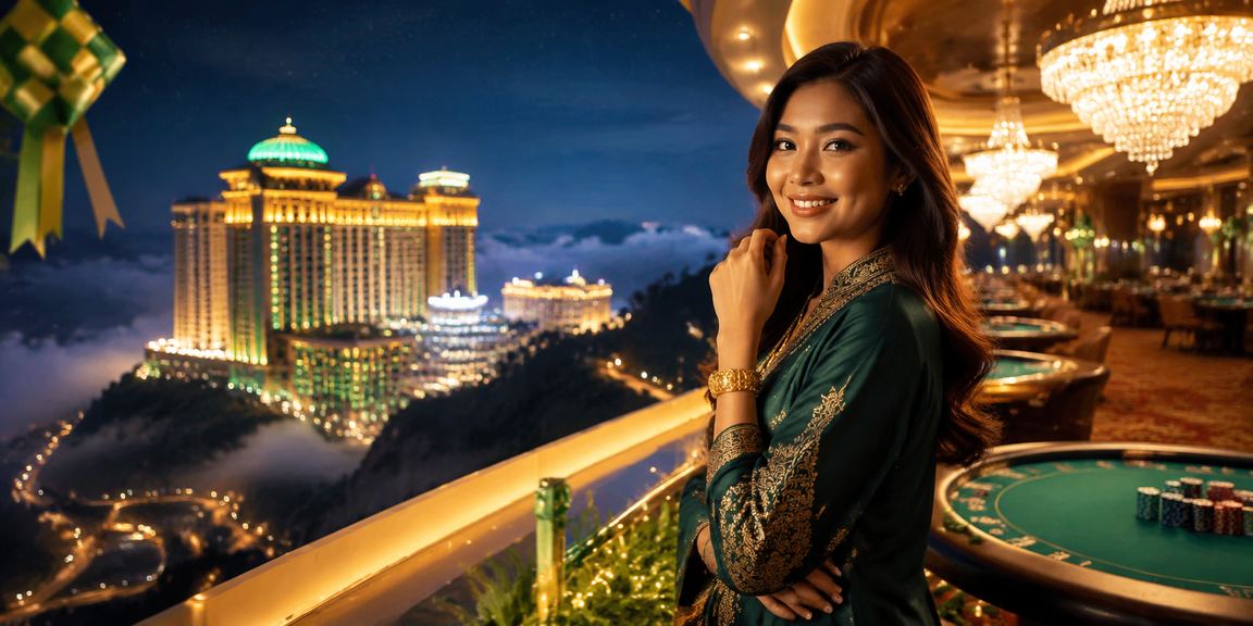 Suasana hiburan kasino Genting Highlands sempena Hari Raya dengan permainan kad blackjack